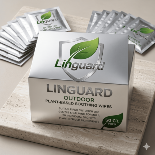 LINGUARD™ | Outdoor Plant-Based Soothing Wipes Nature's Touch. Individually Wrapped.